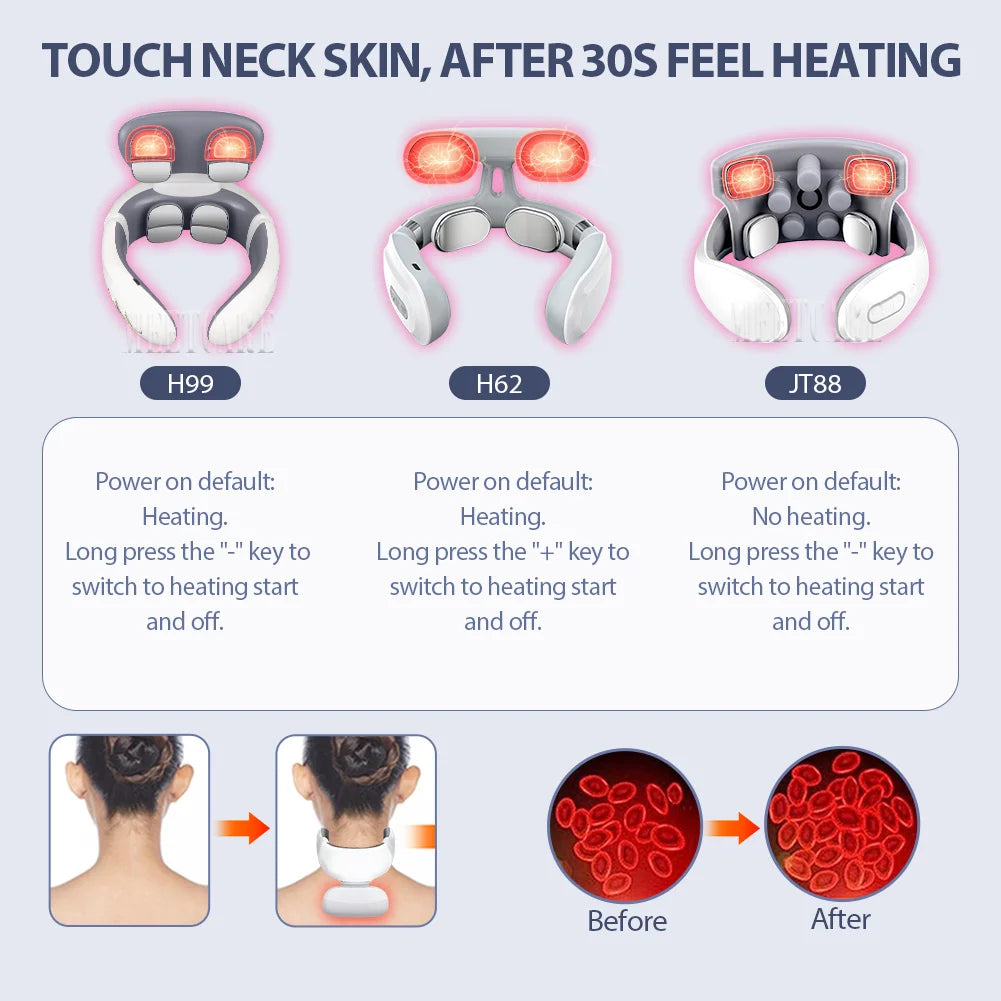 SouthTech™ | Wireless Neck & Back Massager | Heating Pain Relief Device